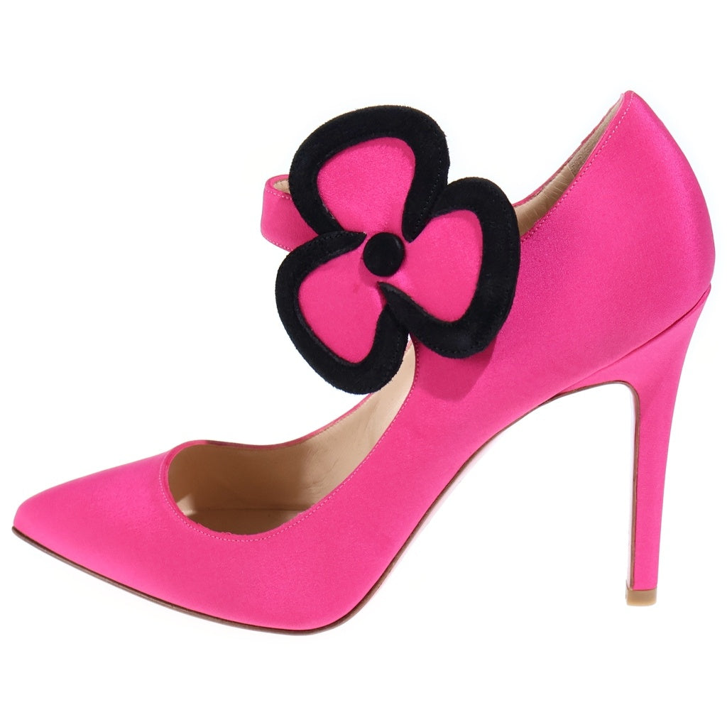 CHRISTIAN LOUBOUTIN(クリスチャンルブタン) Pensee ペンセ パンジーモチーフ メリージェーンパンプス ハイヒール ピンク レディース