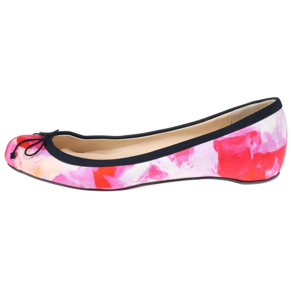 CHRISTIAN LOUBOUTIN(クリスチャンルブタン) Floral Satin Bow Ballet フローラルサテンボウバレエシューズ パンプス ピンク レディース