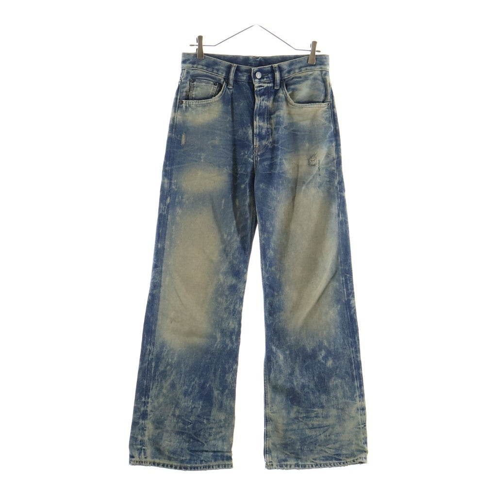Acne Studios(アクネ ストゥディオズ) 2021M Goldmine レギュラーフィットジーンズ ダメージ加工デニムフレアパンツ インディゴ B00461