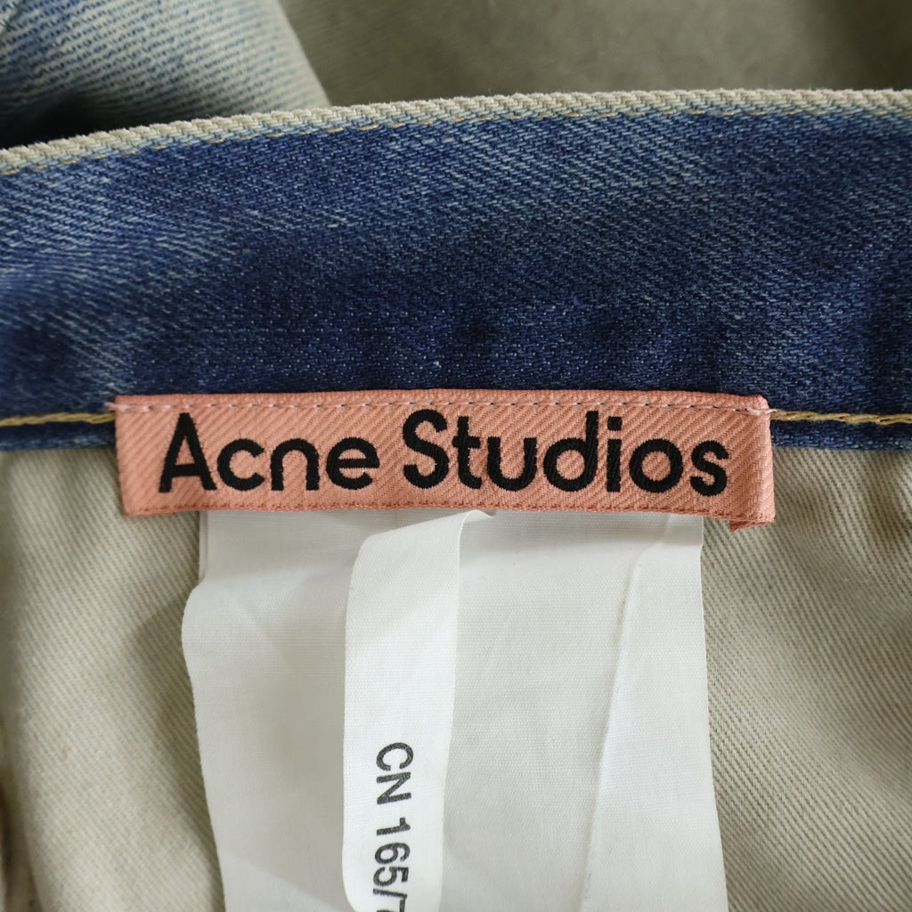 Acne Studios(アクネ ストゥディオズ) 2021M Goldmine レギュラーフィットジーンズ ダメージ加工デニムフレアパンツ インディゴ B00461