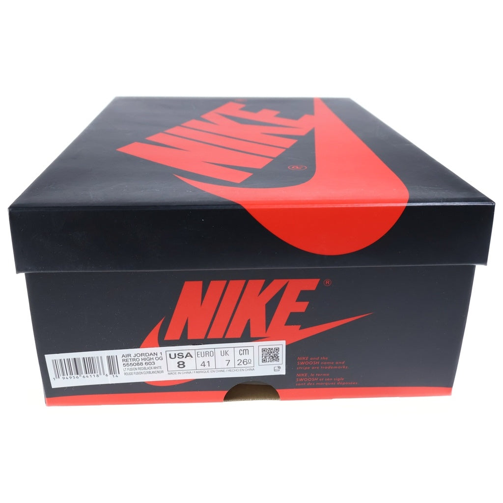 NIKE(ナイキ) AIR JORDAN 1 RETRO HIGH OG SHADOW エアジョーダン1 シャドー ハイカットスニーカー ブラック/グレー US8/26cm 555088-013