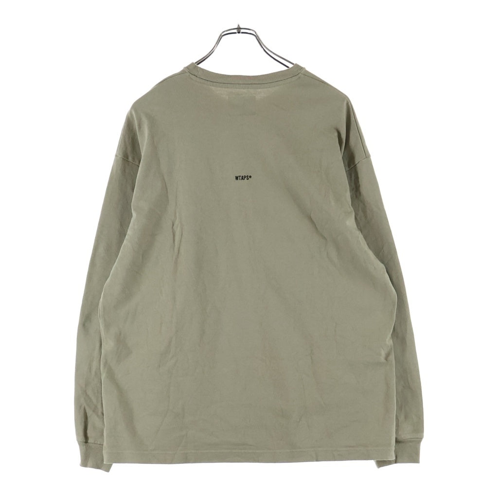 WTAPS(ダブルタップス) 23SS SIGN L/S バックロゴ刺繍 長袖Tシャツ カットソー ブラウン 251ATDT-CSM09