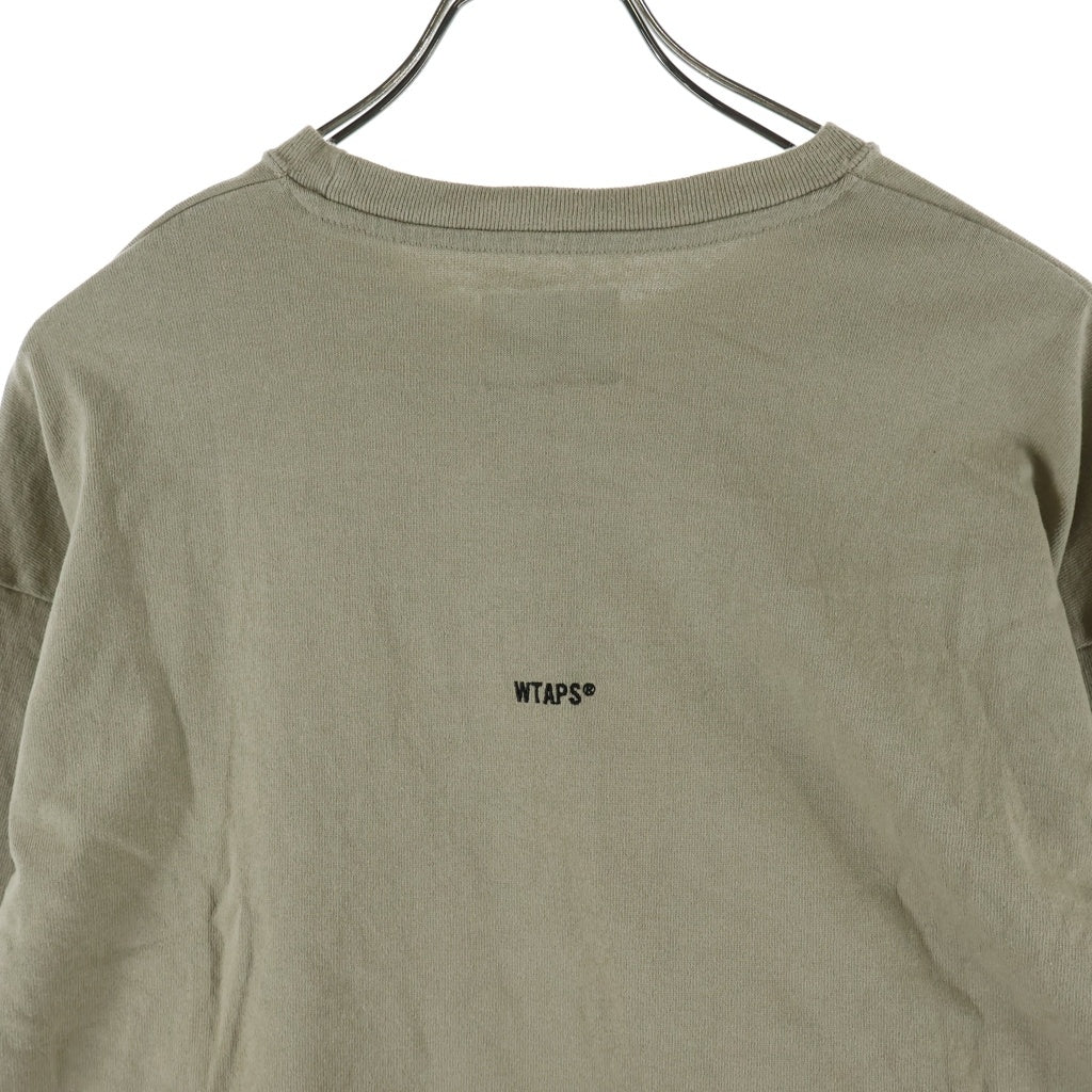 WTAPS(ダブルタップス) 23SS SIGN L/S バックロゴ刺繍 長袖Tシャツ カットソー ブラウン 251ATDT-CSM09