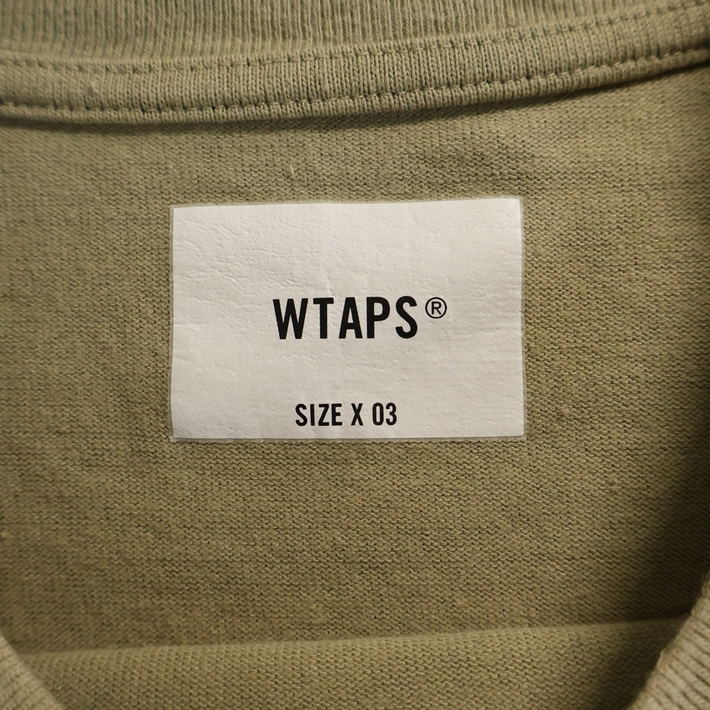 WTAPS(ダブルタップス) 23SS SIGN L/S バックロゴ刺繍 長袖Tシャツ カットソー ブラウン 251ATDT-CSM09