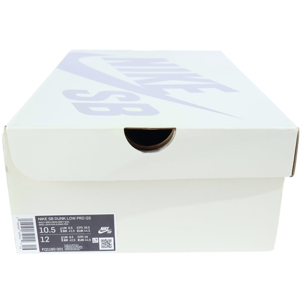 NIKE SB(ナイキエスビー) ×YUTO HORIGOME DUNK LOW PRO QS 堀米雄斗 ダンク プロ クイックストライク ローカットスニーカー ホワイト/グレー US10.5/28.5cm FQ1180-001