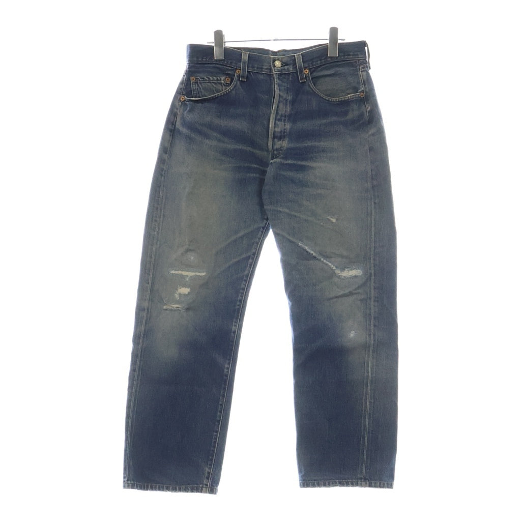 Levi's(リーバイス) 90s VINTAGE 501 ボタン裏555 BIGE アメリカ製 ボタンフライ レギュラーストレートデニムパンツ ジーンズ インディゴ 4022CS15