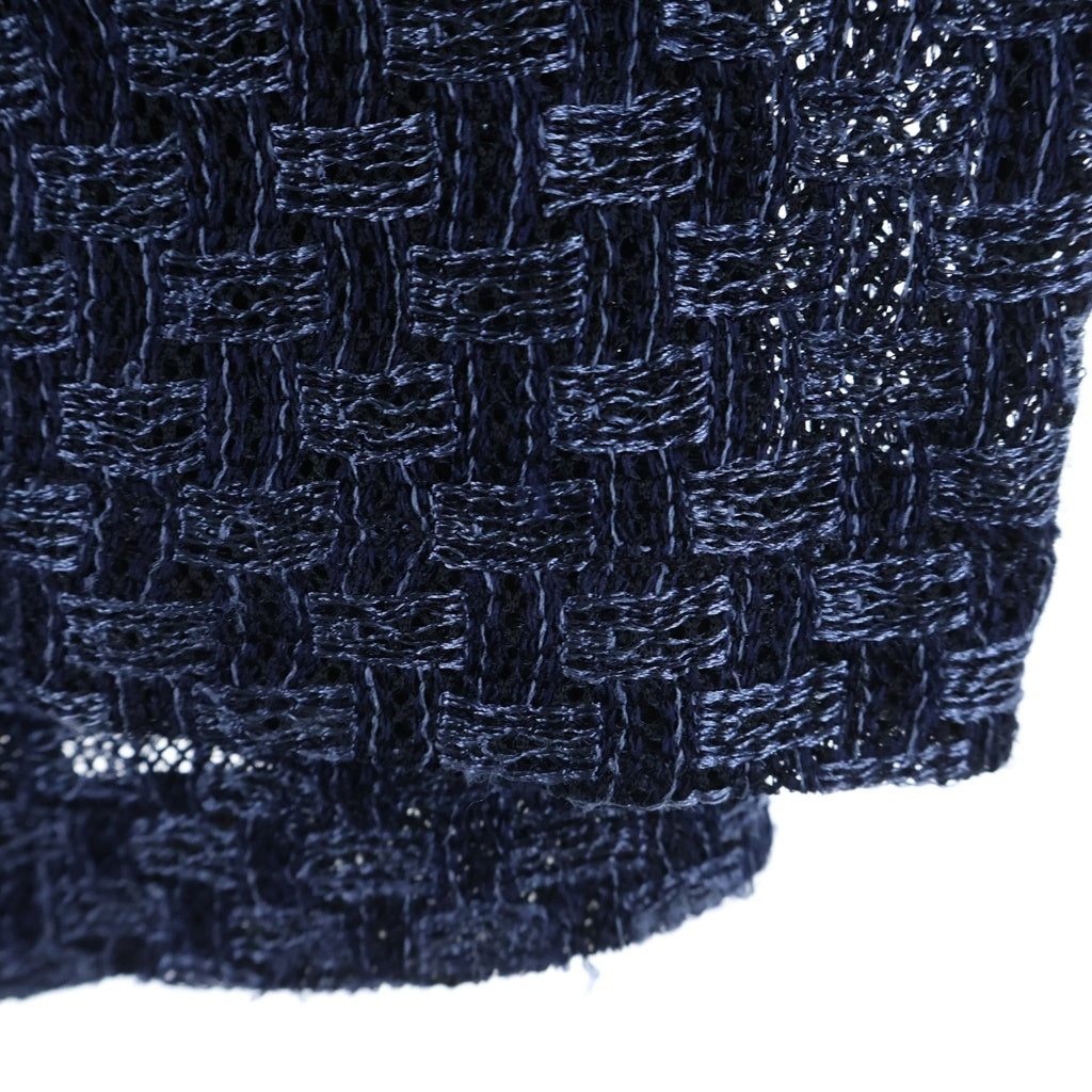 EMPORIO ARMANI(エンポリオアルマーニ) サマーニット アンコンジャケット テーラードジャケット ネイビー 21G320 21385