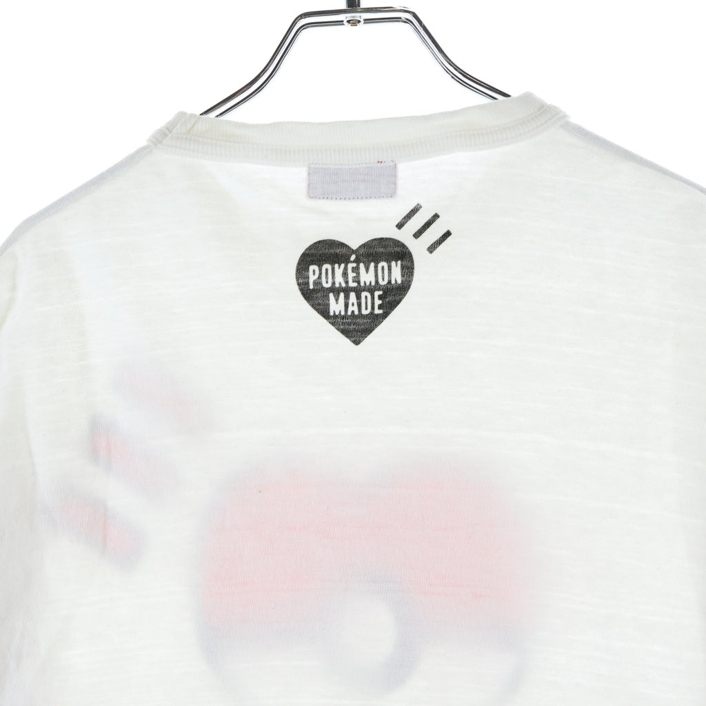 HUMAN MADE(ヒューマンメイド) ×Pokemon POKEMON MADE GRAPHIC T-SHIRT ポケモン ポケモンメイドグラフィック フロントプリント 半袖Tシャツ カットソー ホワイト XX30TE014
