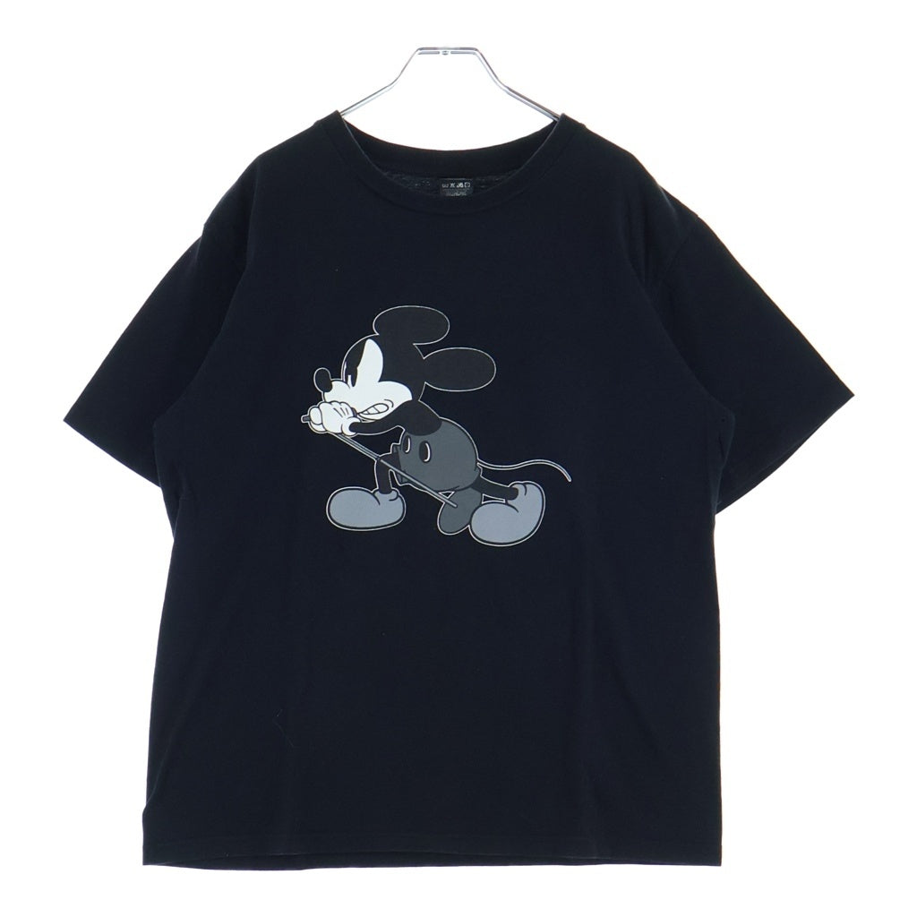 NUMBER (N)INE(ナンバーナイン) クルーネック 両面ミッキープリント ディズニー Tシャツ カットソー ブラック