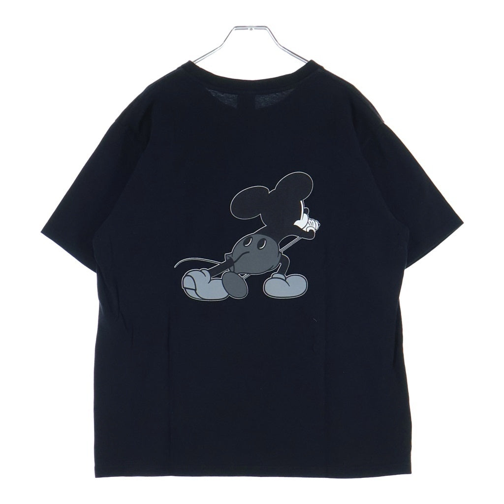 NUMBER (N)INE(ナンバーナイン) クルーネック 両面ミッキープリント ディズニー Tシャツ カットソー ブラック
