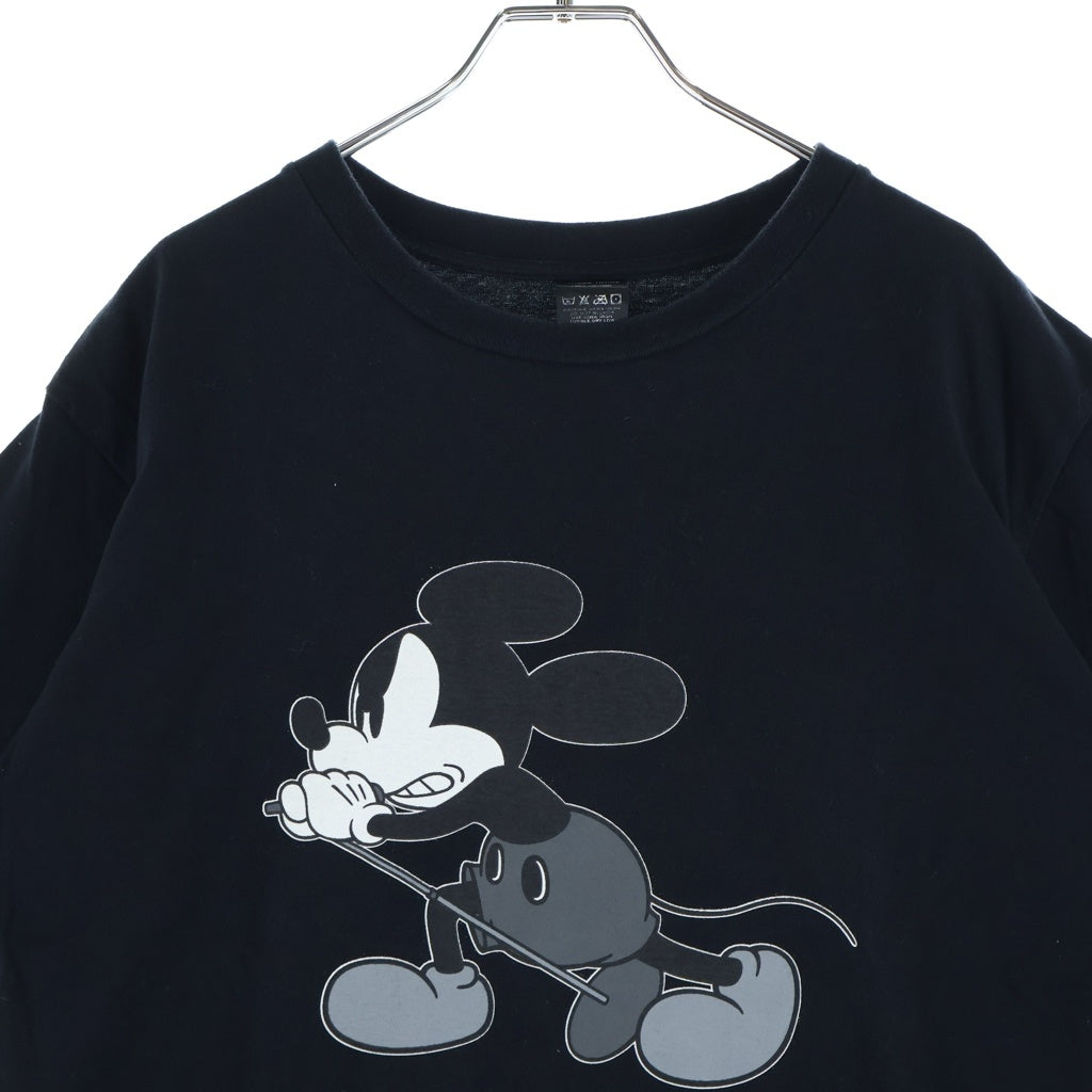 NUMBER (N)INE(ナンバーナイン) クルーネック 両面ミッキープリント ディズニー Tシャツ カットソー ブラック