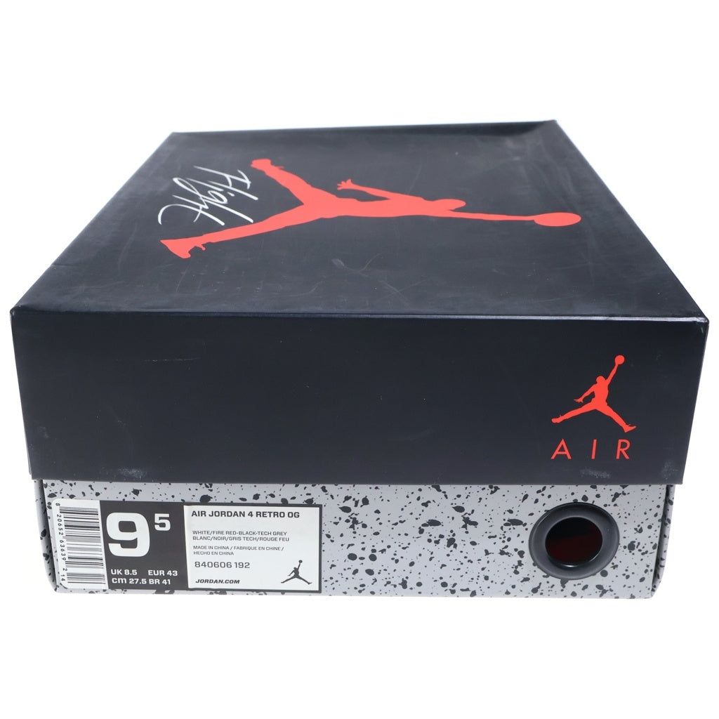 NIKE(ナイキ) Air Jordan Retro エア ジョーダン 4 レトロ ローカットスニーカー ホワイト US9.5/27.5cm 840606-192