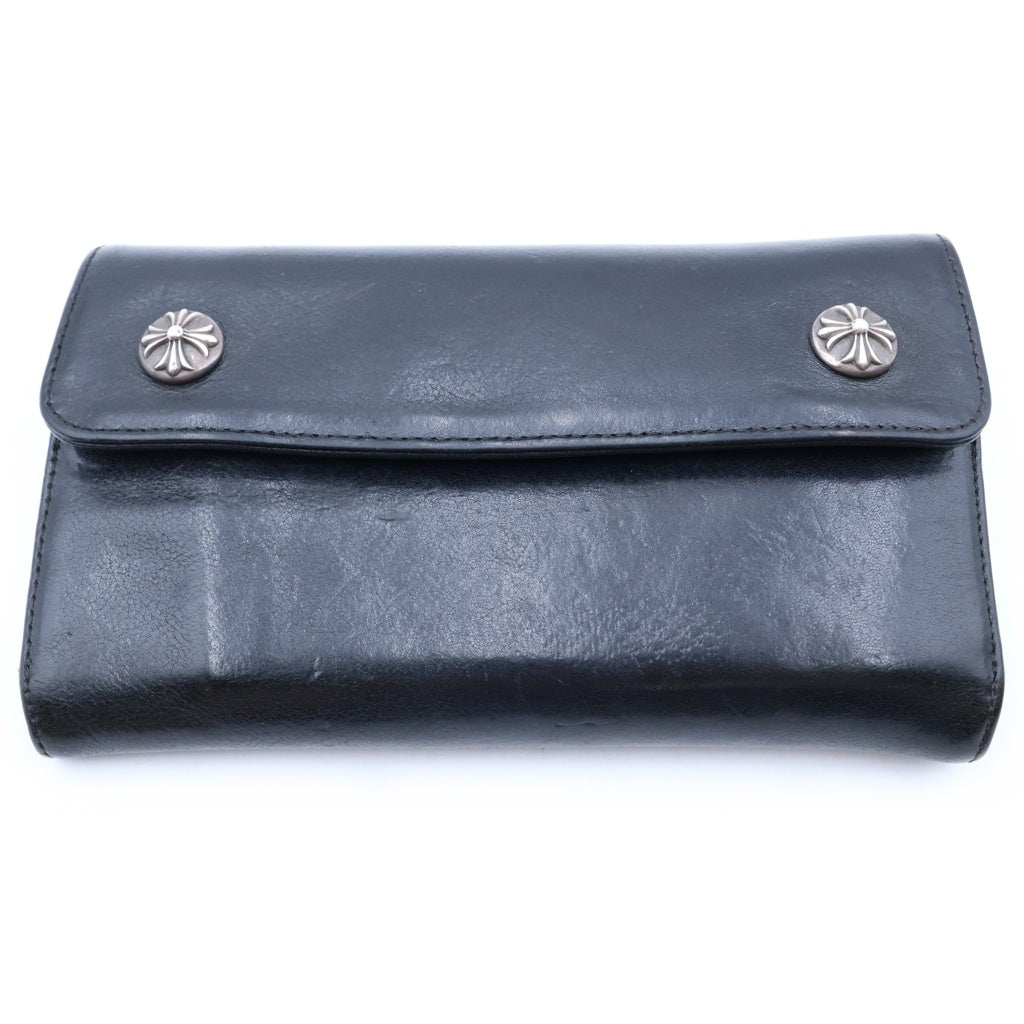 CHROME HEARTS(クロムハーツ) WAVE ウェーブ レザーウォレット 財布 ブラック
