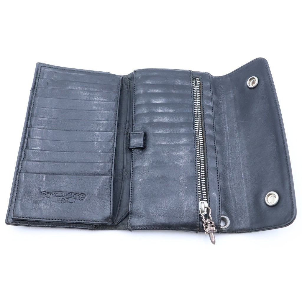 CHROME HEARTS(クロムハーツ) WAVE ウェーブ レザーウォレット 財布 ブラック