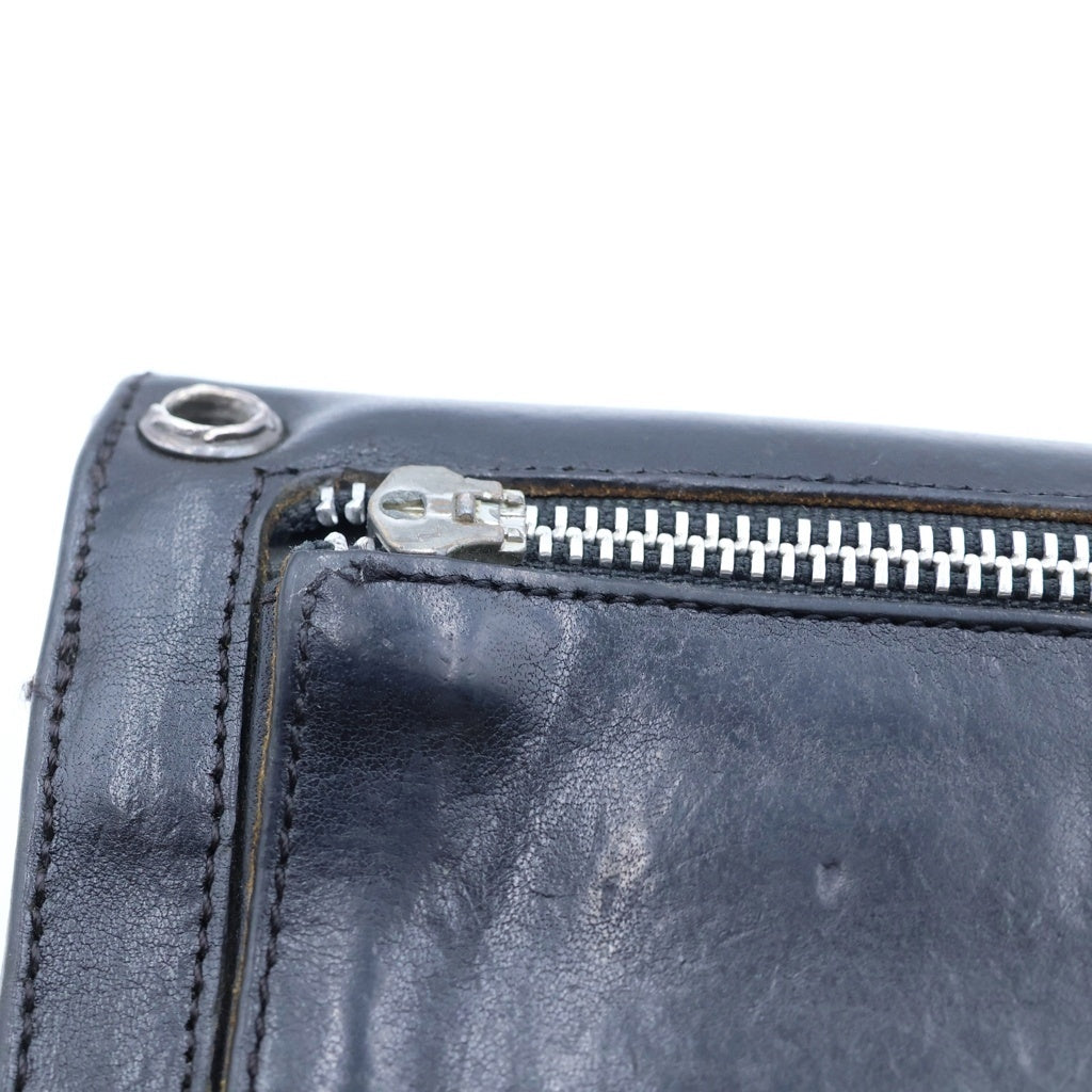 CHROME HEARTS(クロムハーツ) WAVE ウェーブ レザーウォレット 財布 ブラック