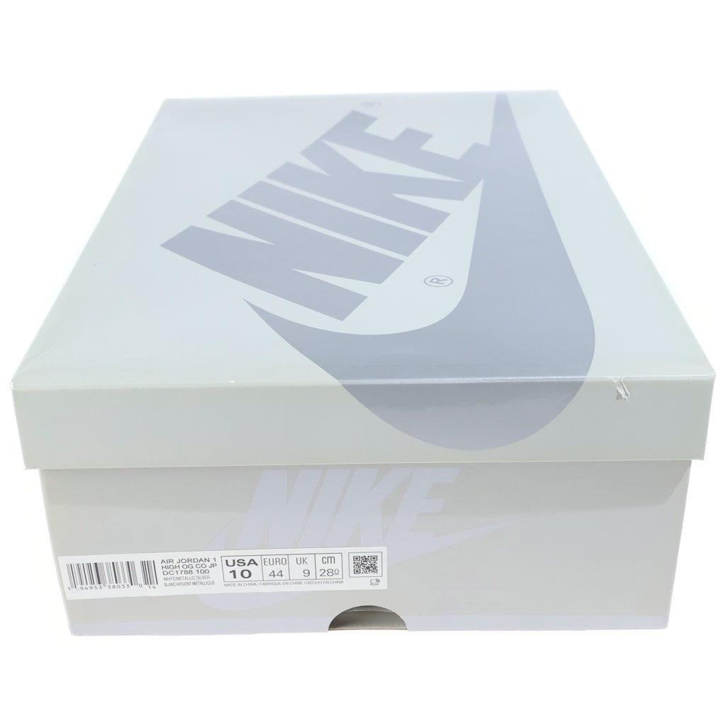 NIKE(ナイキ) AIR JORDAN 1 HIGH OG CO JP WHITE MIDNIGHT NAVY 2020 STANDARD BOX エアジョーダン1 ハイカットスニーカー ホワイト/ネイビー US10/28cm DC1788-100
