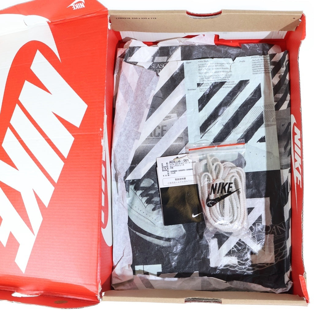 NIKE(ナイキ) OFF-WHITE THE 10 AIR FORCE 1 LOW オフホワイト ザテン エアフォース1 ローカットスニーカー ブラック US10.5/28.5cm AO4606-001