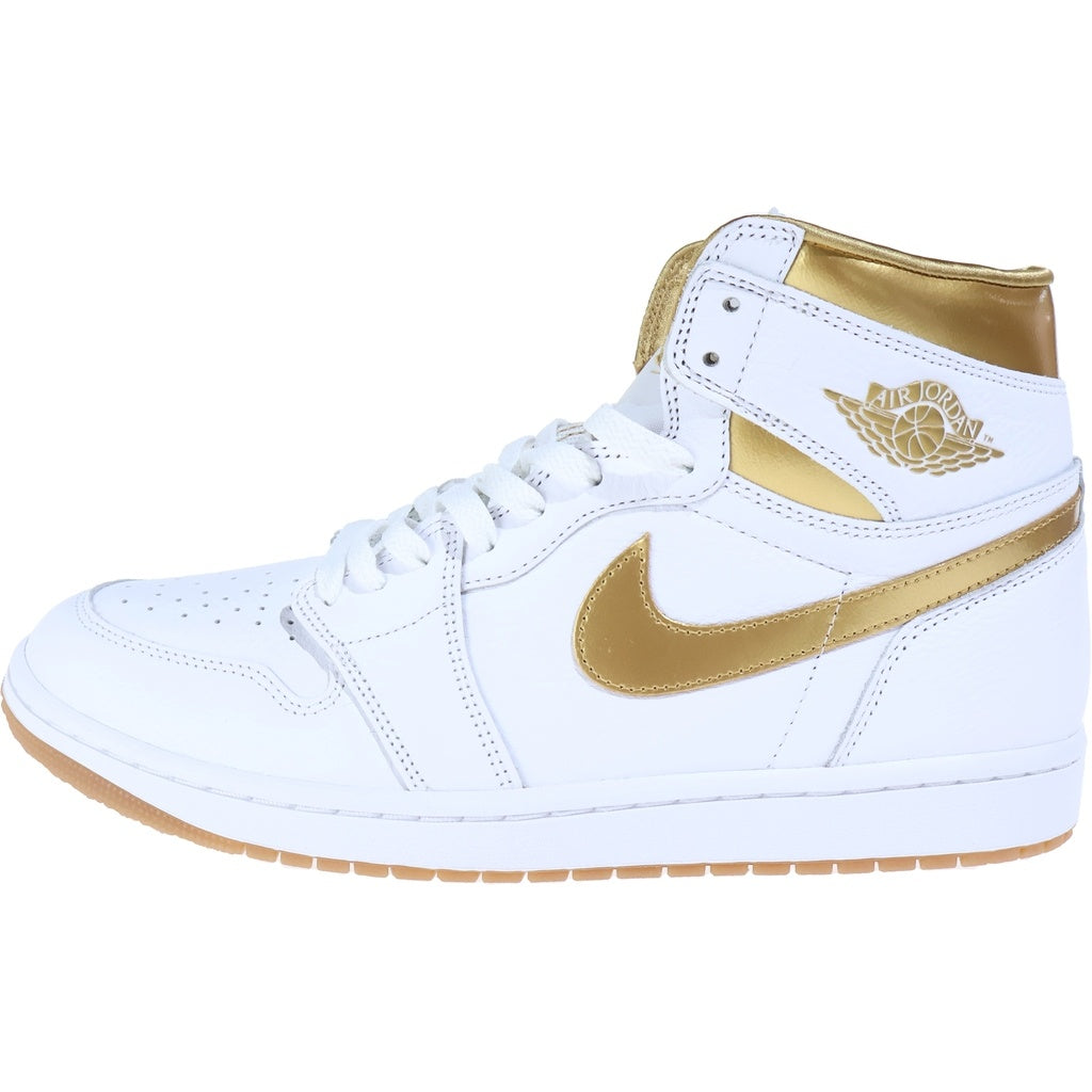 NIKE(ナイキ) WMNS AIR JORDAN 1 RETRO HIGH OG ウィメンズ エアジョーダン1 ハイカットスニーカー ホワイト/ゴールド US12/29cm FD2596-107