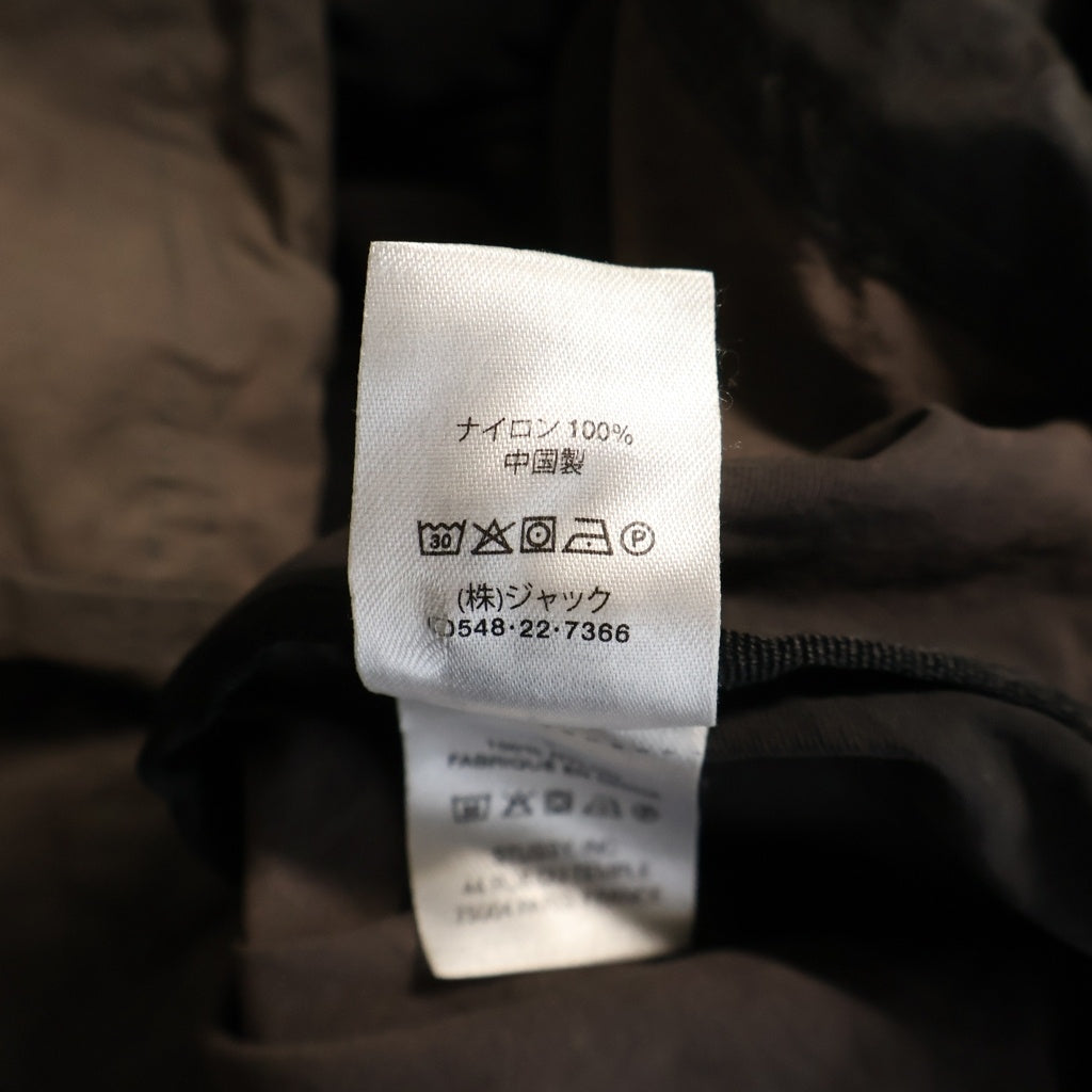 STUSSY(ステューシー) Beach Shell Wave Dye 両面ストックロゴプリント ナイロン フーデッド ジップアップジャケット ブラウン