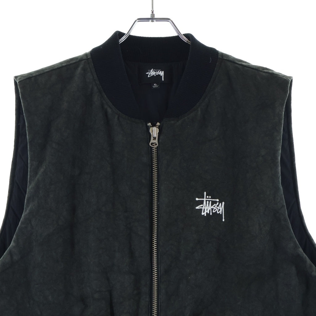 STUSSY(ステューシー) Washed Canvas Primaloft Vest ウォッシュドキャンバスプリマロフトベスト チャコール