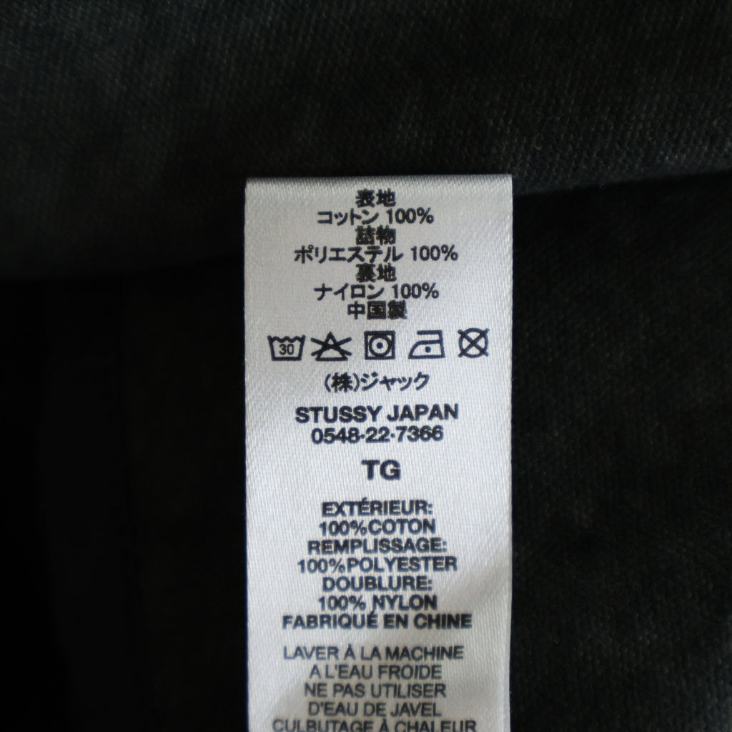 STUSSY(ステューシー) Washed Canvas Primaloft Vest ウォッシュドキャンバスプリマロフトベスト チャコール