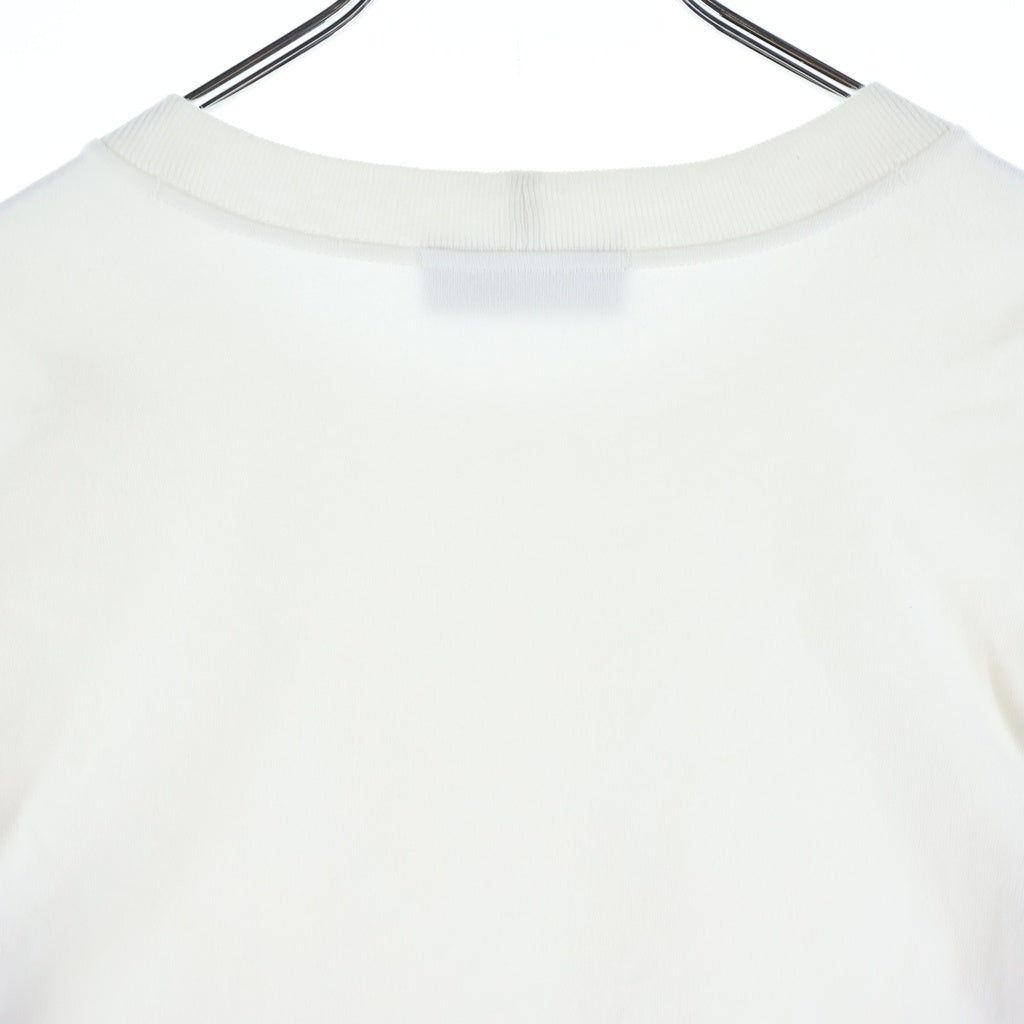STONE ISLAND(ストーンアイランド) 22SS HEAVY COTTON JERSEY GARMENT DYED ヘヴィー コットン ジャージー ガーメントダイ ロゴパッチ 長袖Tシャツ カットソー ホワイト 761563750