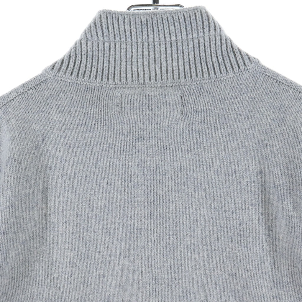 STONE ISLAND(ストーンアイランド) サイドパッチ付き ハーフジップ ニットセーター グレー 7715540A3
