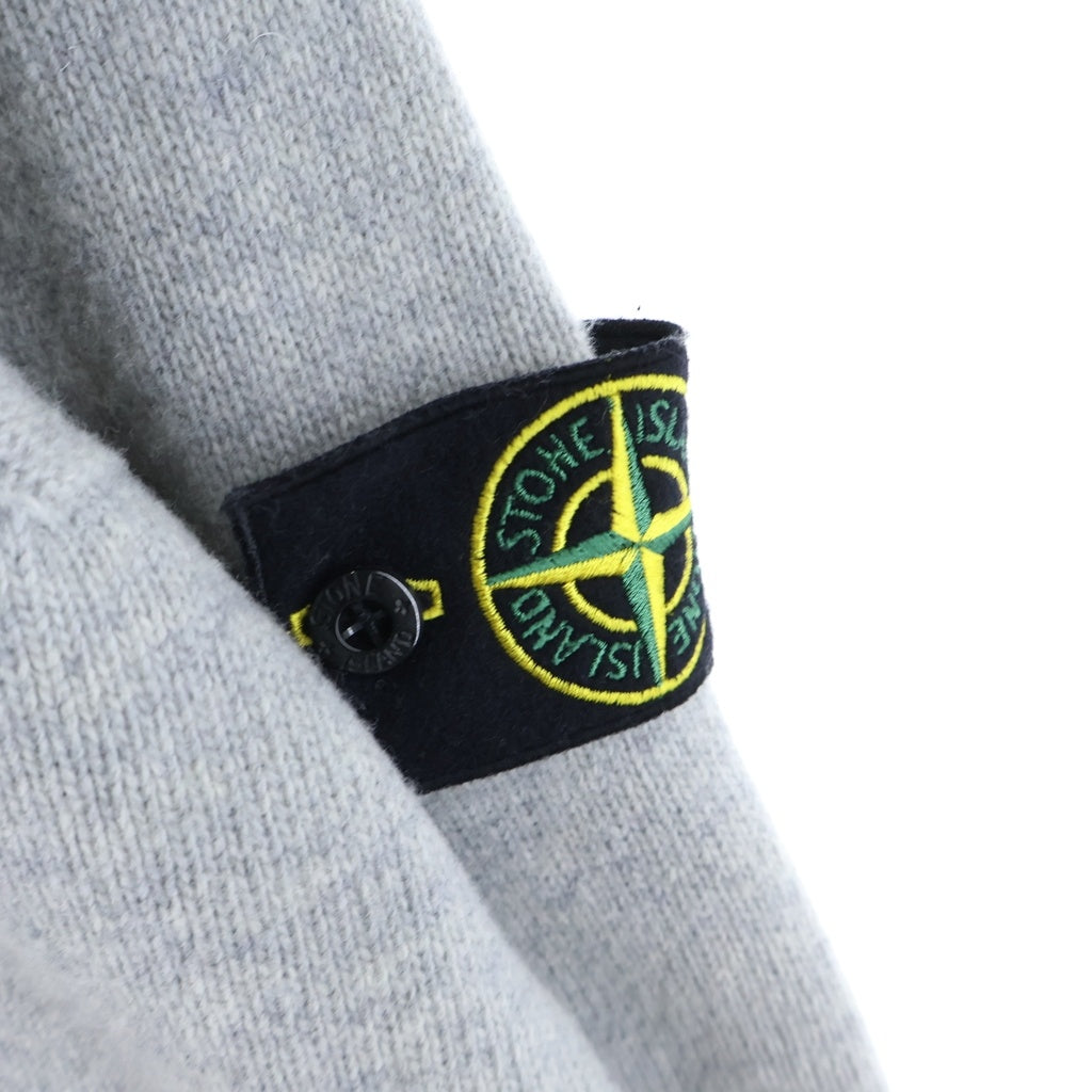 STONE ISLAND(ストーンアイランド) サイドパッチ付き ハーフジップ ニットセーター グレー 7715540A3