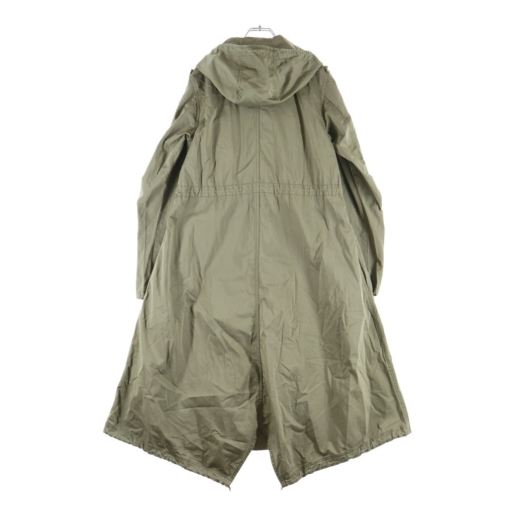 MM6 Maison Margiela(エムエムシックスメゾンマルジェラ) 17SS Long Flared Hooded Parka パーカー ロングコート グリーン S52AH0004 S47300 レディース