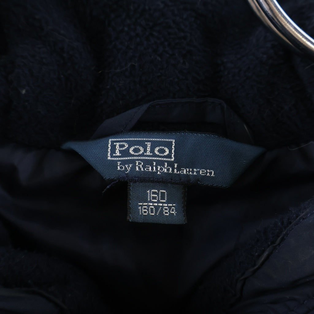 POLO RALPH LAUREN(ポロラルフローレン) ビッグポニー刺繍 短丈 フーディー ダウンジャケット ネイビー