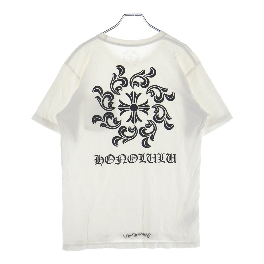CHROME HEARTS(クロムハーツ) HONOLULU CH PLS S/S T-SHIRT ホノルル限定 バッグCHプラスプリント 半袖Tシャツ カットソー ホワイト