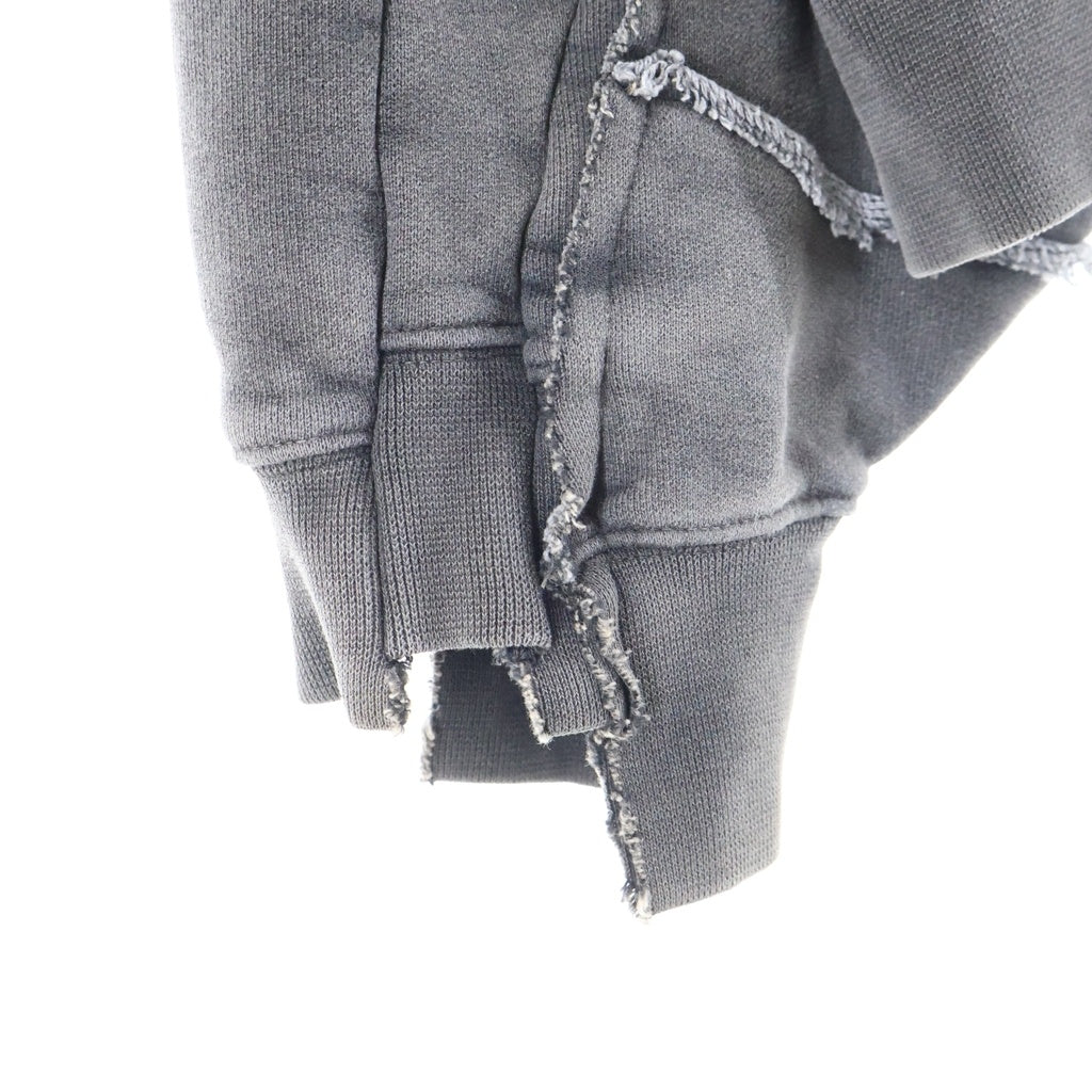 VETEMENTS(ヴェトモン) 23SS CUT-UP-ZIP-UP HOODIE カット 再構築 カットアップ ジップアップパーカー フーディ- グレー UE63HD370B