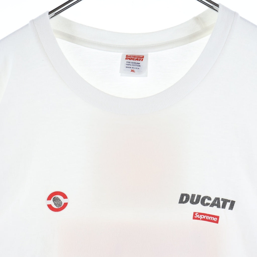 SUPREME(シュプリーム) 24SS Ducati Logos Tee ドゥカティロゴス 両面プリント 半袖Tシャツ カットソー ホワイト