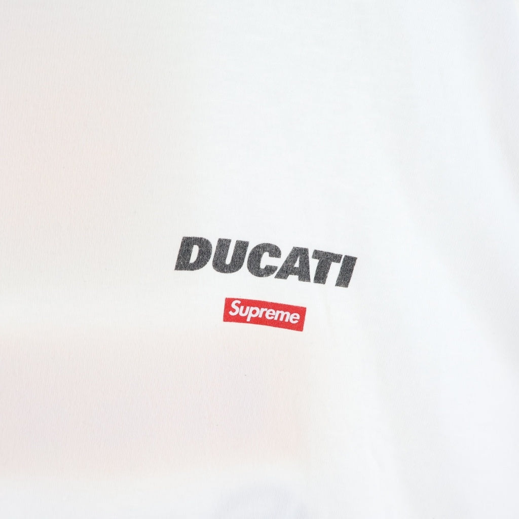 SUPREME(シュプリーム) 24SS Ducati Logos Tee ドゥカティロゴス 両面プリント 半袖Tシャツ カットソー ホワイト