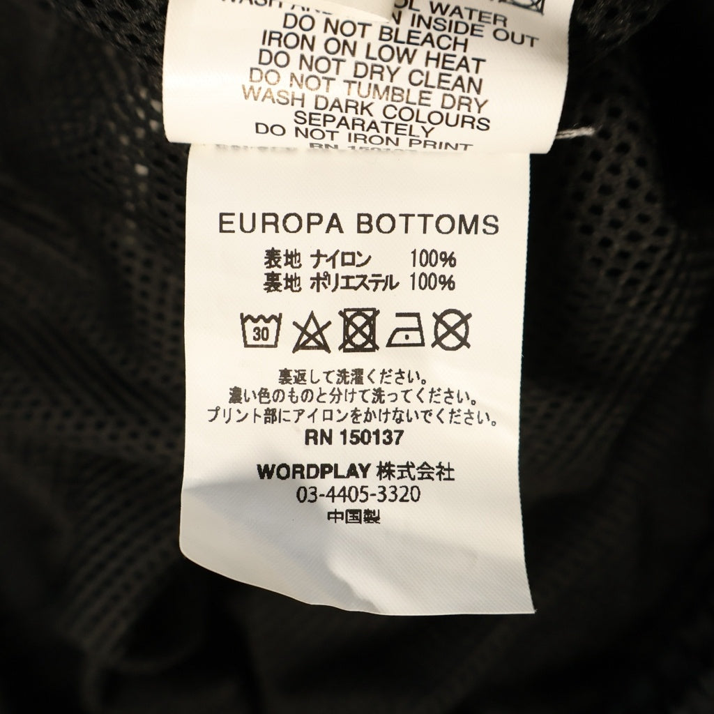 Palace Skateboards(パレススケートボーズ) 20AW Tour De Force Europa Track Pant ツアードフォース ヨーロッパ ナイロントラックパンツ ブラック