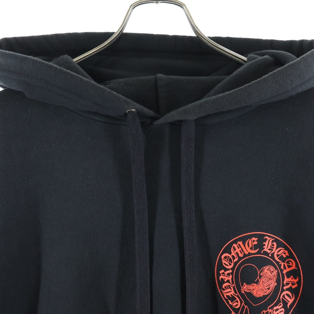 CHROME HEARTS(クロムハーツ) ×DEADLY DOLL デッドリードール ホースシュープリント プルオーバーパーカー フーディー ブラック/レッド
