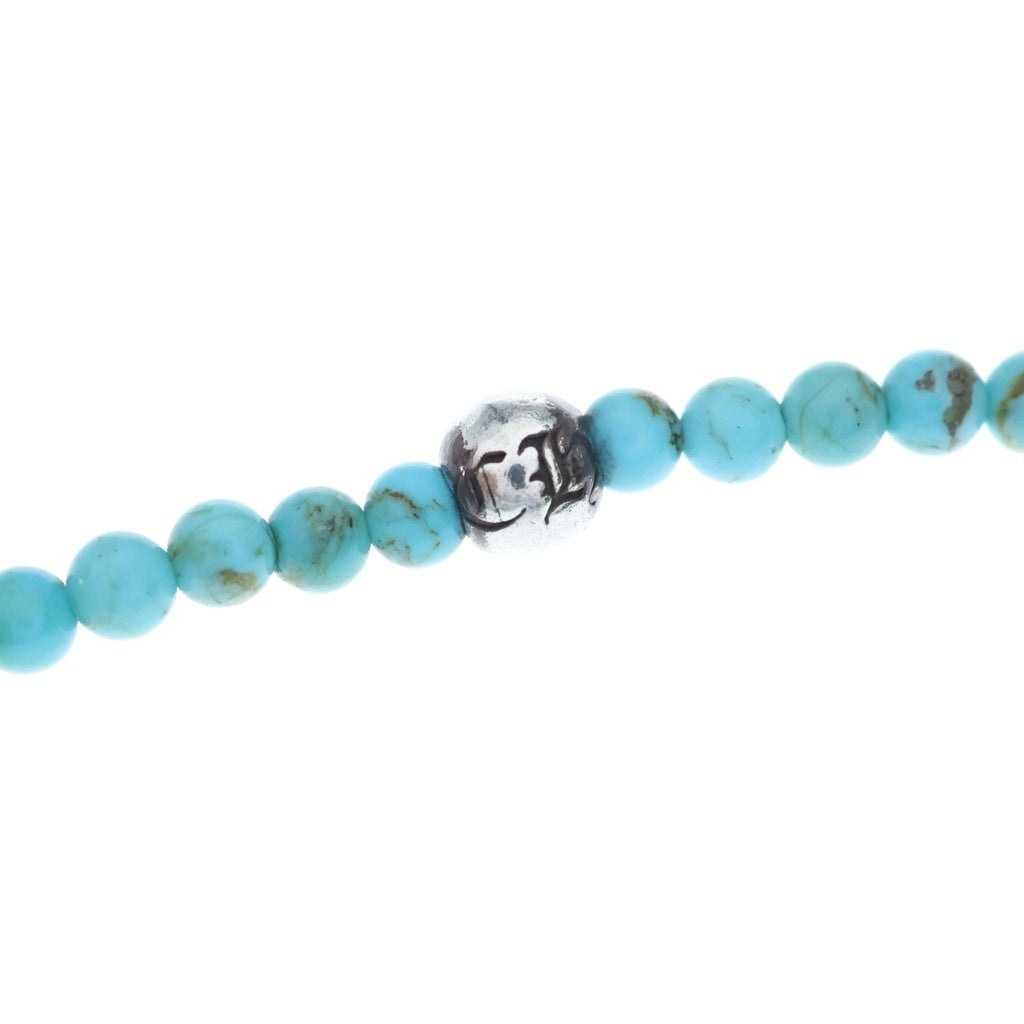 CHROME HEARTS(クロムハーツ) BEAD BRACELET 4mm ビーズブレスレット ターコイズビーズブレスレット グリーン/シルバー