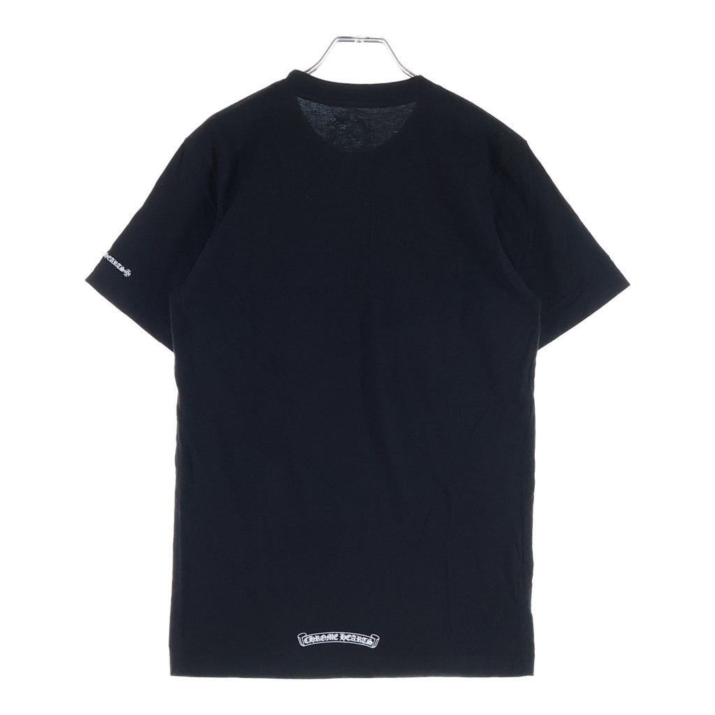 CHROME HEARTS(クロムハーツ) NECK LOGO S/S T-SHIRT ネックロゴプリント 胸ポケット 半袖Tシャツ カットソー ブラック