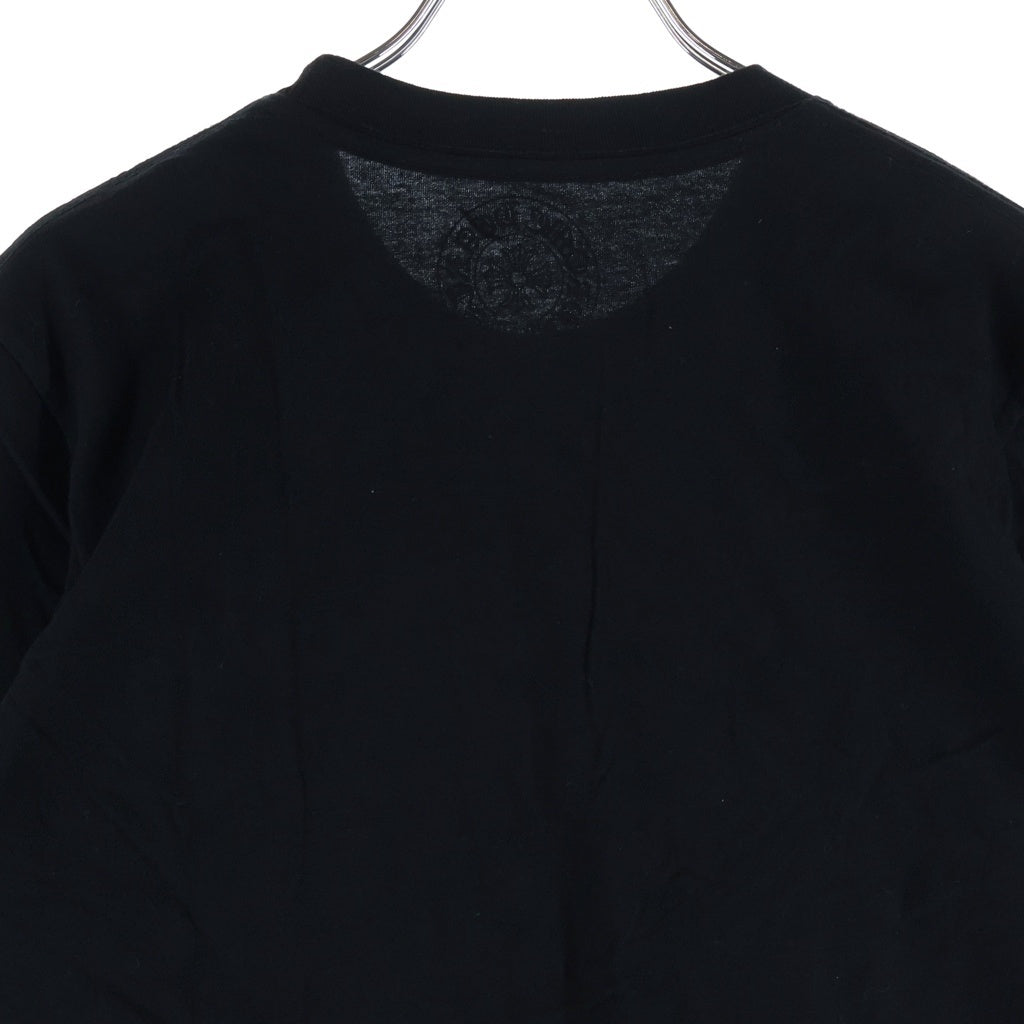 CHROME HEARTS(クロムハーツ) NECK LOGO S/S T-SHIRT ネックロゴプリント 胸ポケット 半袖Tシャツ カットソー ブラック