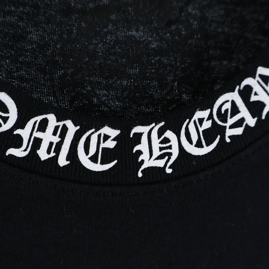 CHROME HEARTS(クロムハーツ) NECK LOGO S/S T-SHIRT ネックロゴプリント 胸ポケット 半袖Tシャツ カットソー ブラック