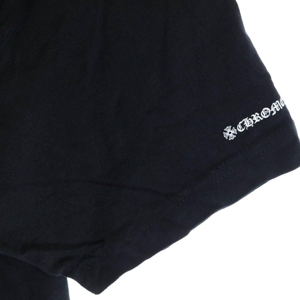 CHROME HEARTS(クロムハーツ) NECK LOGO S/S T-SHIRT ネックロゴプリント 胸ポケット 半袖Tシャツ カットソー ブラック