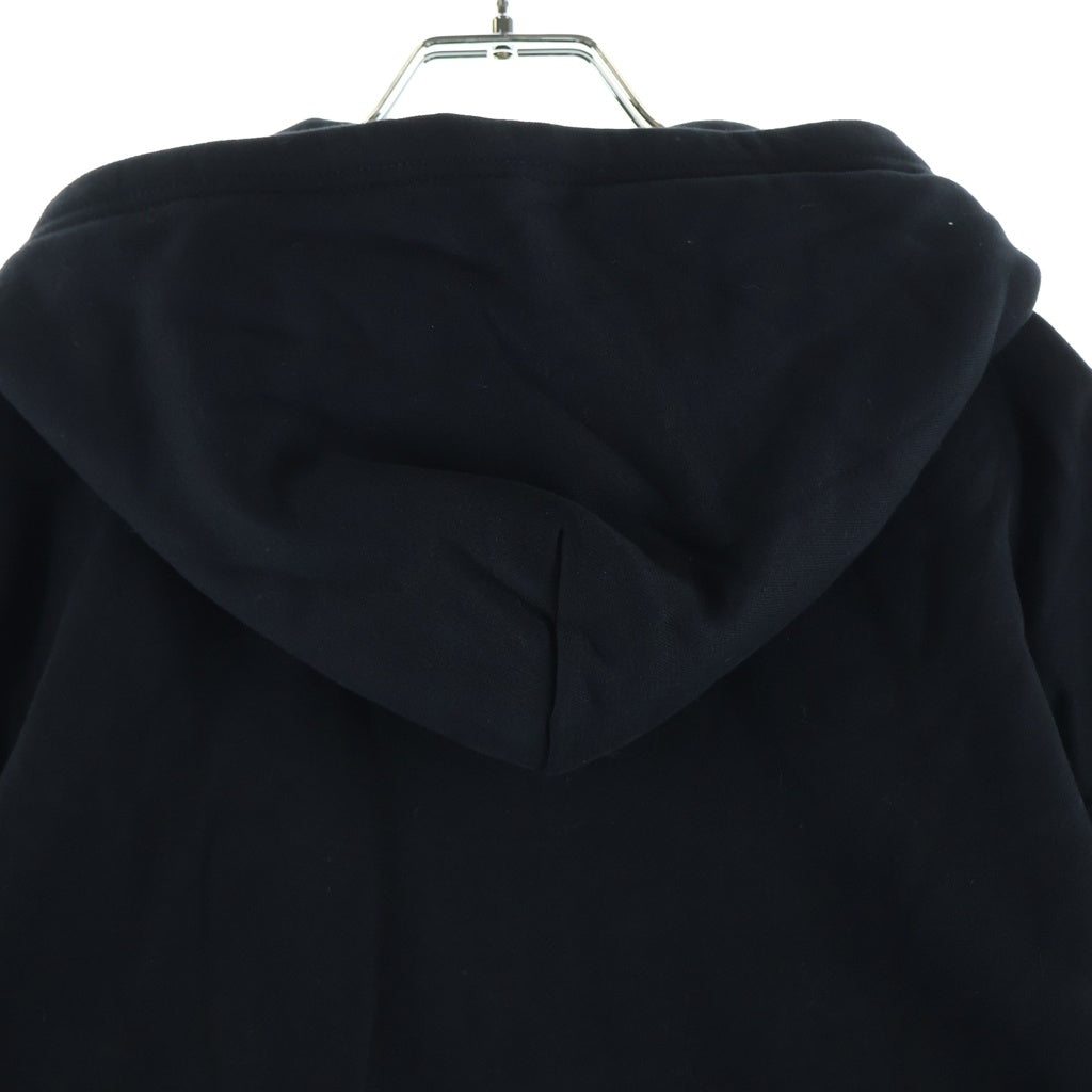 DIESEL(ディーゼル) S-NEW-GINN-HOOD ZIP-COTN フロントロゴフロッキープリント ジップアップパーカー フーディー ブラック A19773