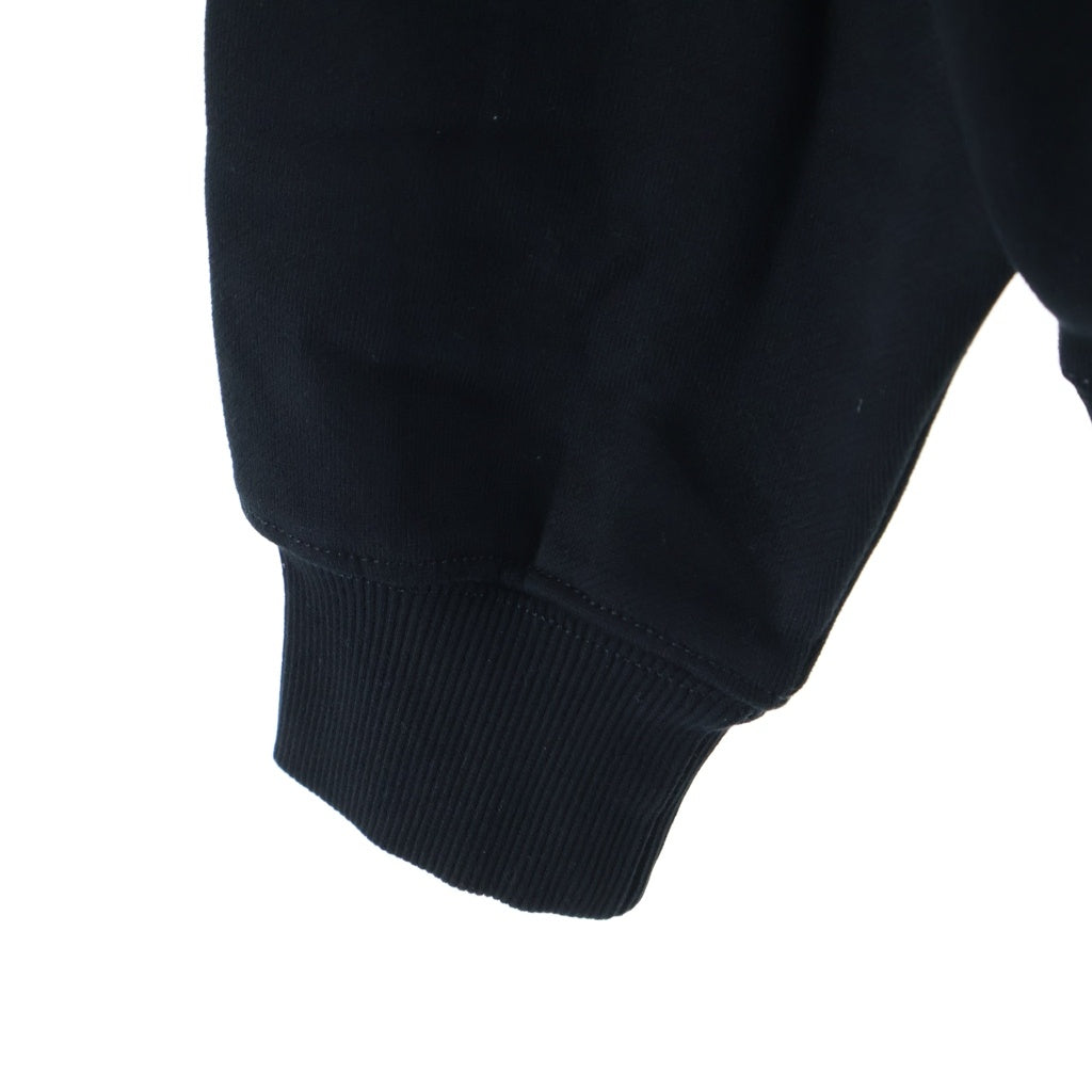 DIESEL(ディーゼル) S-NEW-GINN-HOOD ZIP-COTN フロントロゴフロッキープリント ジップアップパーカー フーディー ブラック A19773