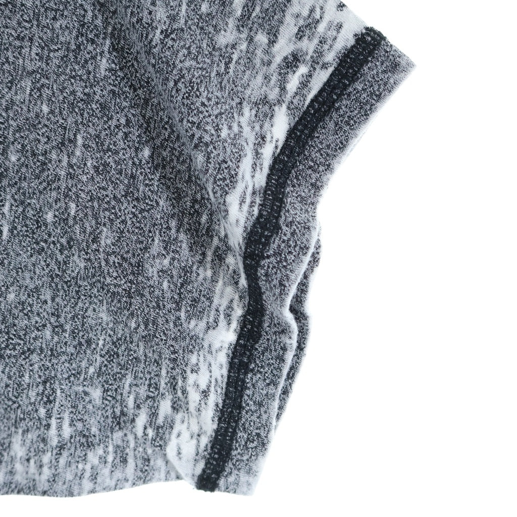 DIESEL(ディーゼル) T-BOXT-PAK フロントラバーDオーバルロゴ フェード加工 半袖Tシャツ カットソー グレー 0CPAJ
