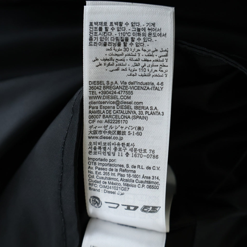 DIESEL(ディーゼル) J-GLORY RAEZA ナイロンシングルライダース ジャケット ブラック 0CPAJ