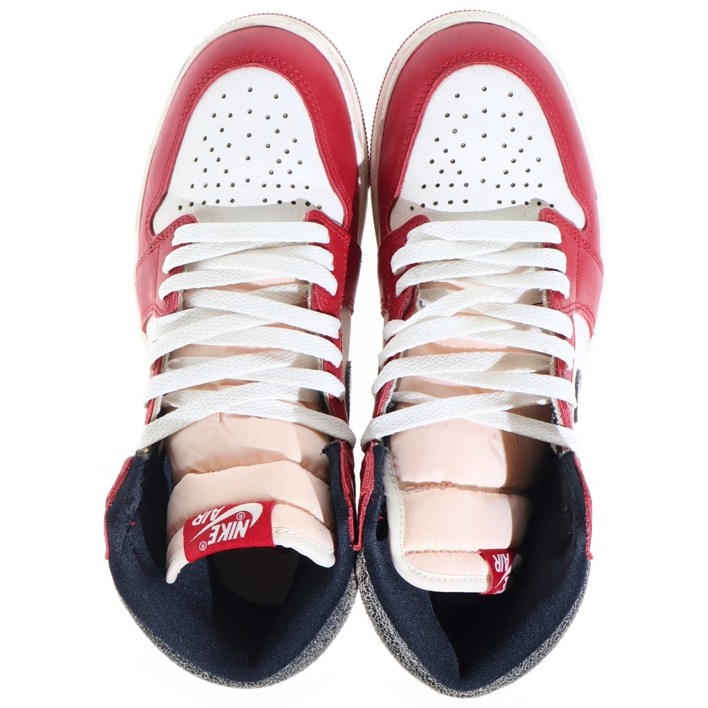 NIKE(ナイキ) AIR JORDAN 1 HIGH OG LOST & FOUND CHICAGO エアジョーダン1 ロスト&ファウンド ハイカットスニーカー ブラック/ホワイト/レッド US7.5/25.5cm DZ5485-612