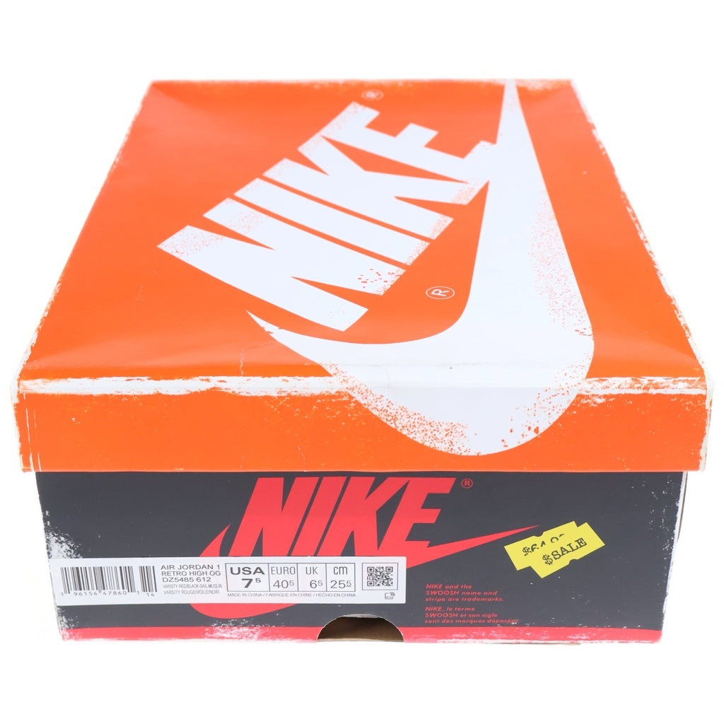 NIKE(ナイキ) AIR JORDAN 1 HIGH OG LOST & FOUND CHICAGO エアジョーダン1 ロスト&ファウンド ハイカットスニーカー ブラック/ホワイト/レッド US7.5/25.5cm DZ5485-612