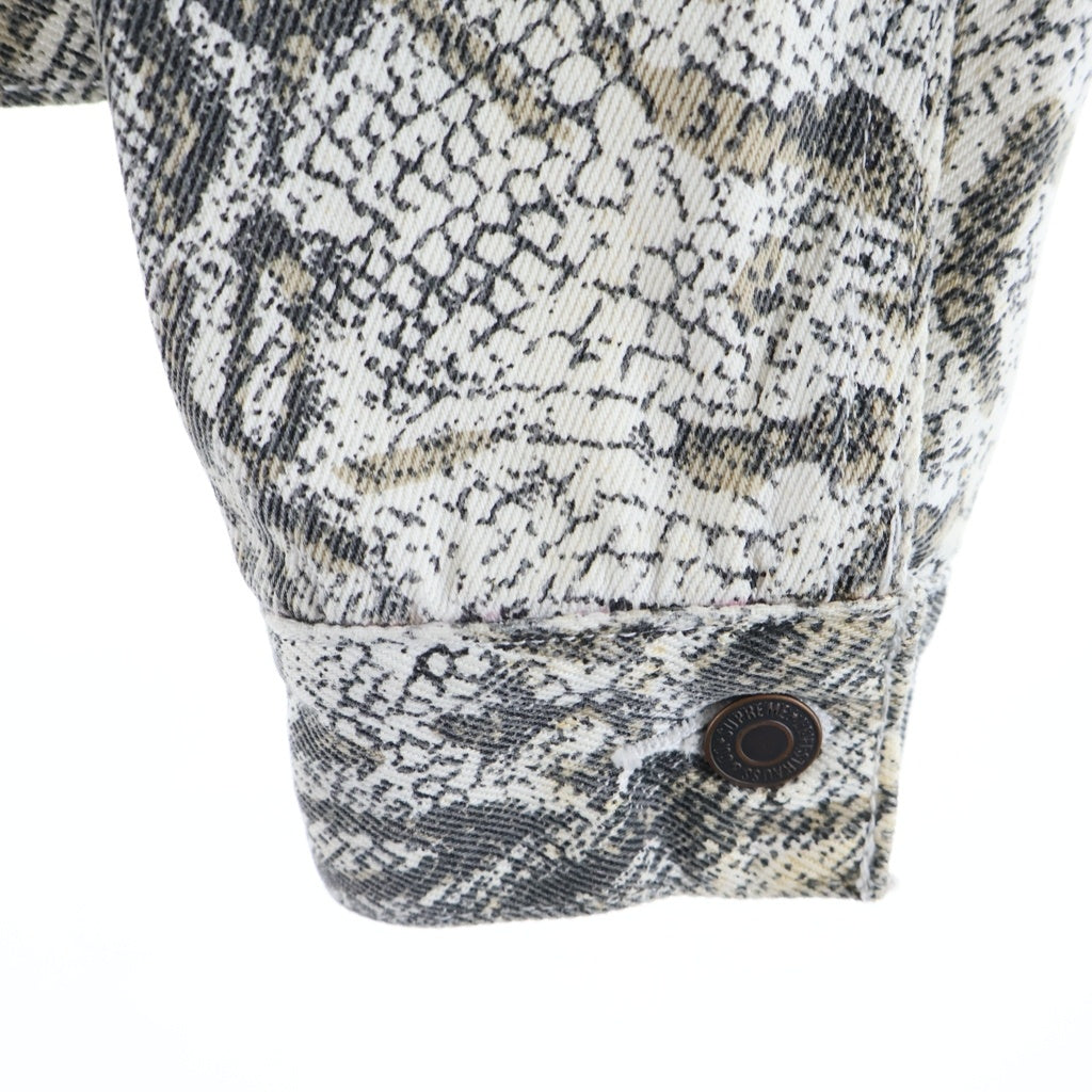 SUPREME(シュプリーム) 17AW ×Levi's Snakeskin Trucker Jacket リーバイス スネークスキントラッカージャケット デニムジャケット ベージュ