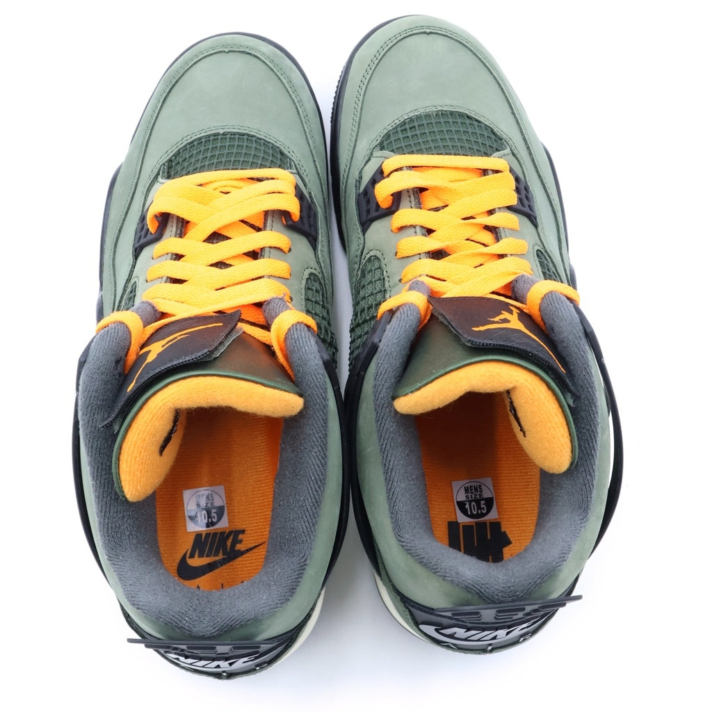 NIKE(ナイキ) ×UNDEFEATED AIR JORDAN 4 RETRO DEEP GREEN アンディフィーテッド エアジョーダン4 レトロ ディープグリーン ハイカットスニーカー カーキ US10.5/28.5cm IB1519-200