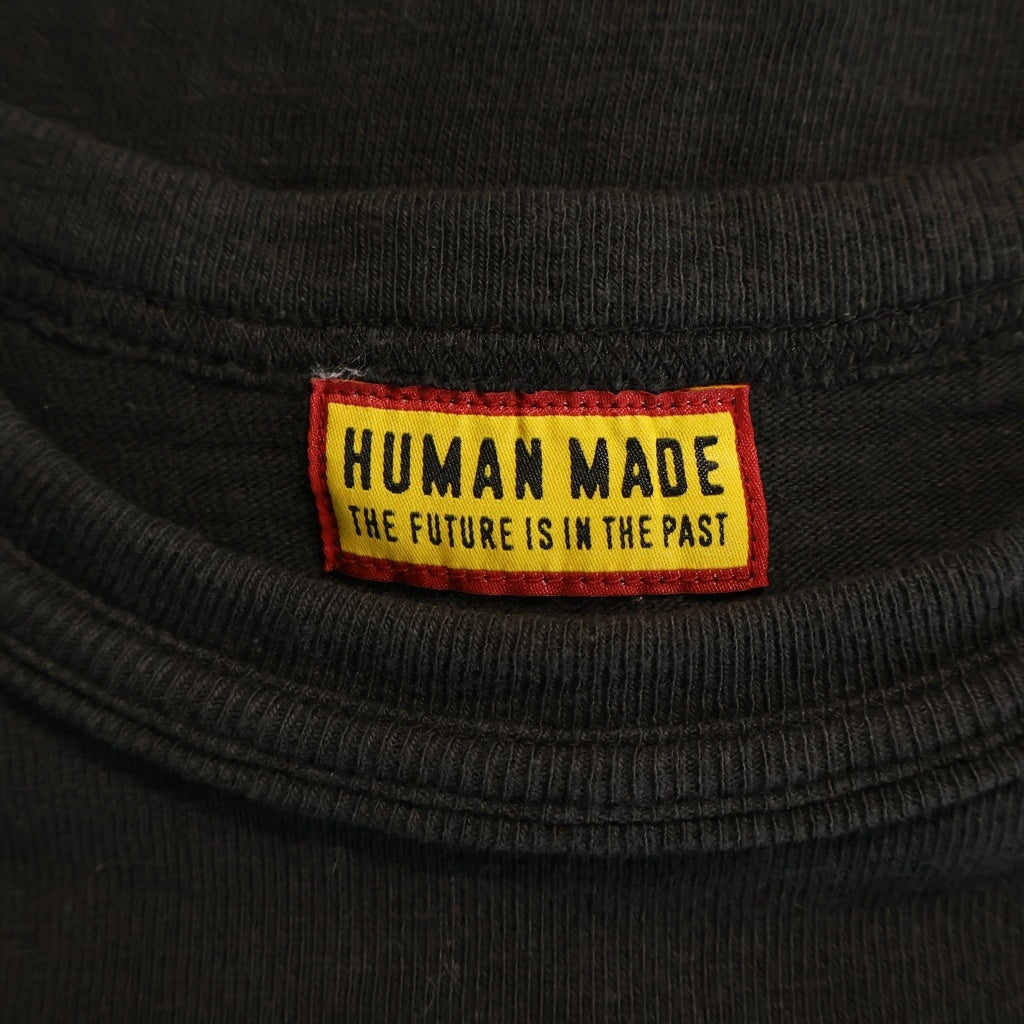 HUMAN MADE(ヒューマンメイド) DRY ALLS S/S Tee ドライオール フロントロゴ 両面プリント 半袖 Tシャツ カットソー チャコール